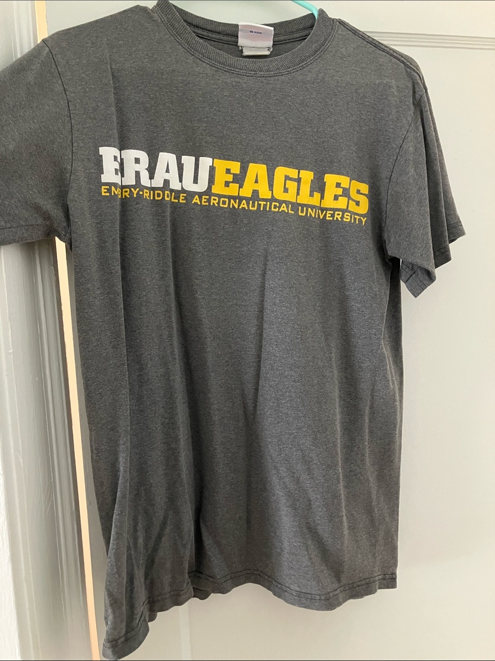 Champion Gray ERAU EAGLES Short Sleeve Graphic Tee